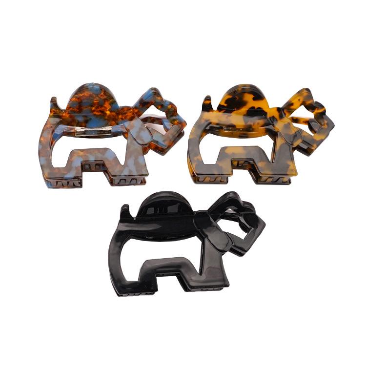 Hollow Acetate Hair Clips Tortoiseshell Printed Hair Claw