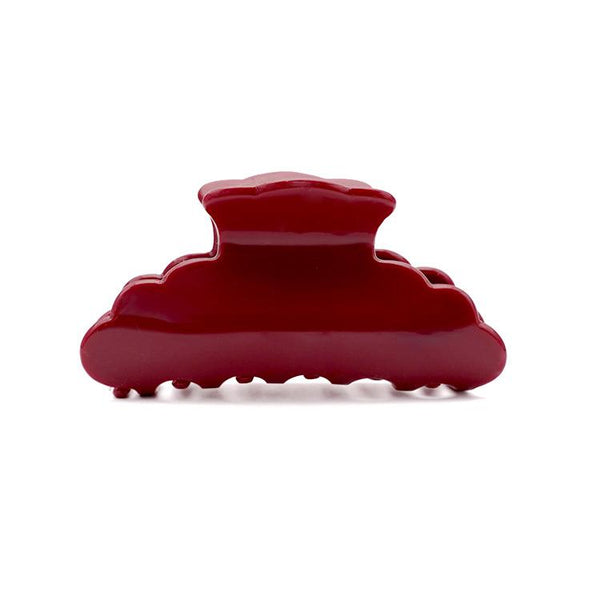 Cream Hair Clip Burgundy Acetate Hair Claws