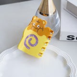 Cute Butter Bear Acetate Hair Clips Original Cartoon Acetate Hair Claws