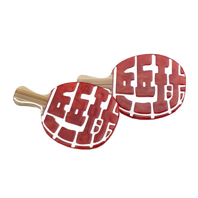 Original Table Tennis Racket Hair Clips Cute Bangs Clip