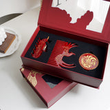 Chinese Style Wenchuan Phoenix Jewelry Gift Box Acetate Phoenix Hair Clip Mirror Hair Comb