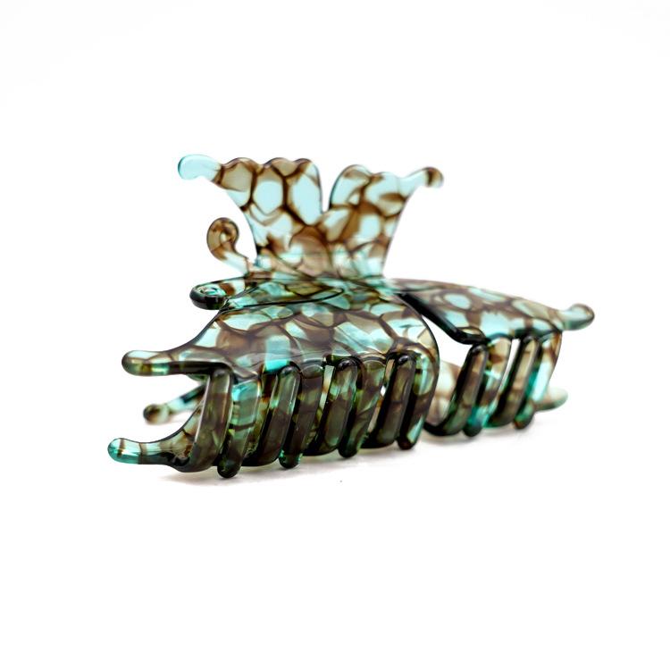 Vintage Butterfly Hair Claw Large Acetate Hair Clips