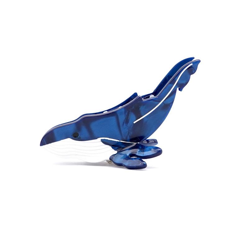 Whale Acetate Hair Claw