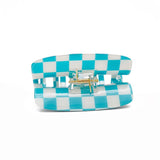 Plaid Hair Claw Retro Checkerboard Large Hair Clips