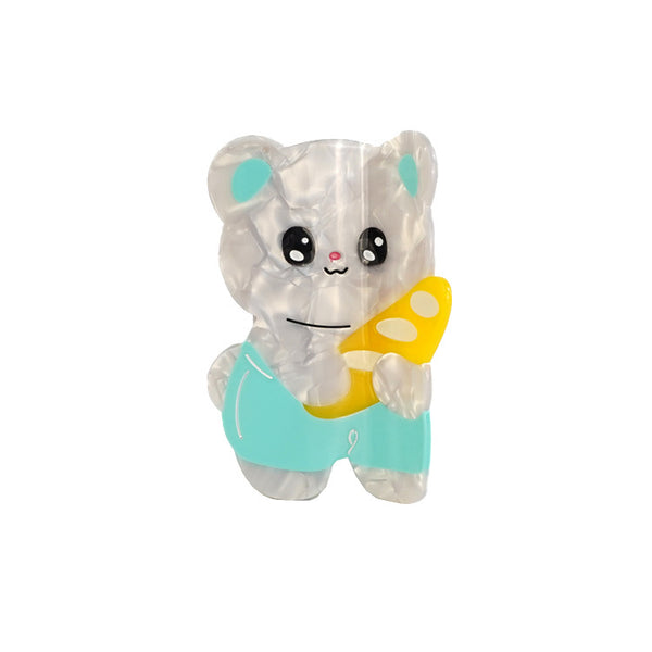 Cartoon Bear Hair Clips Original Acetate Hair Claws