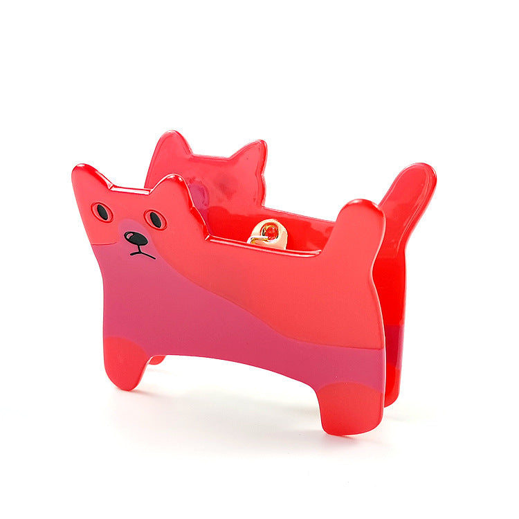 Cute Kitten Hair Clips Original Acetate Cartoon Hair Clips