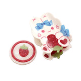 Summer Cute Strawberry Rabbit Hair Clips Original Acetate Hair Claws