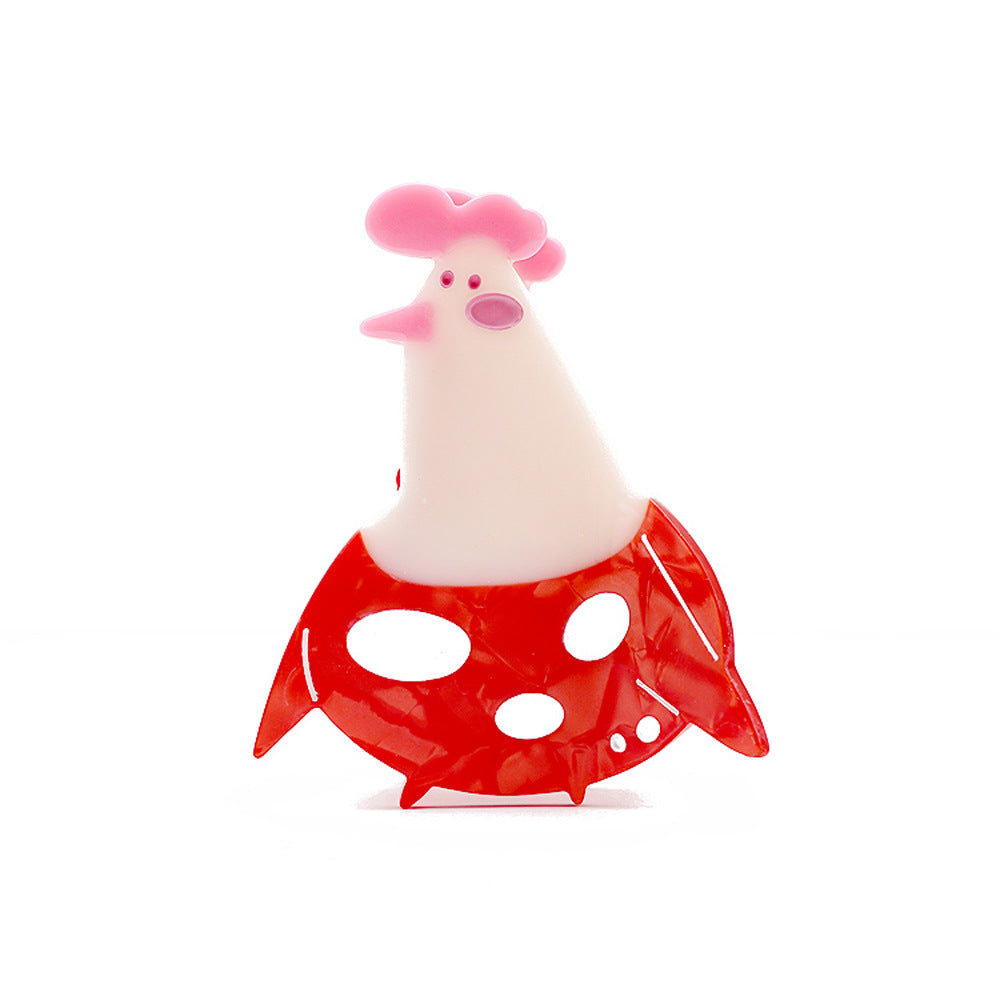 Cartoon Mushroom Chicken Hair Clip Original Cute Acetate Hair Claw