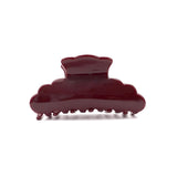 Cream Hair Clip Burgundy Acetate Hair Claws