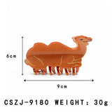 Camel Hair Clips Original Acetate Hair Claws