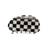 Plaid Hair Claw Retro Checkerboard Half-Round Hair Clips