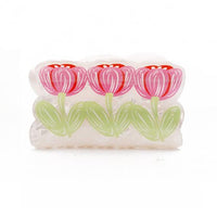 Flower Hair Clip Tulip Print Hair Claw