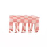 Plaid Hair Claw Retro Checkerboard Large Hair Clips