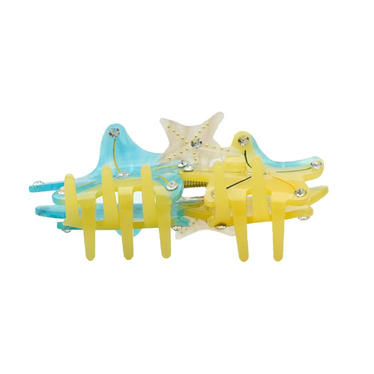 Colorful Starfish Hair Clip Cute Acetate Hair Claw