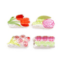 Flower Hair Clip Tulip Print Hair Claw