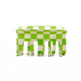 Plaid Hair Claw Retro Checkerboard Large Hair Clips