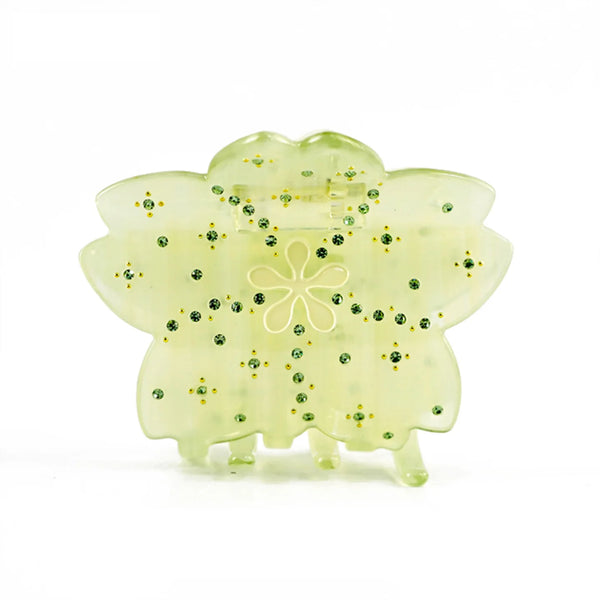 Green Sakura Hair Clip