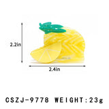 Fruit Hair Clip Cartoon Lemon Pear Acetate Hair Claw