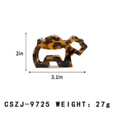 Hollow Acetate Hair Clips Tortoiseshell Printed Hair Claw