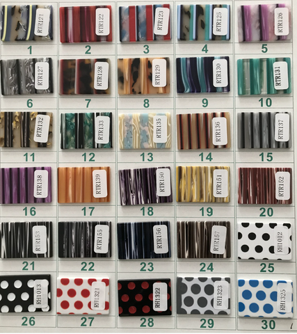 RY series acetate color card